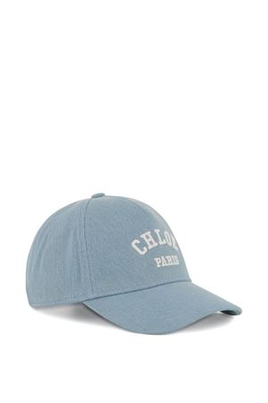 cappello in cotone azzurro CHLOÉ KIDS | C20869Z10